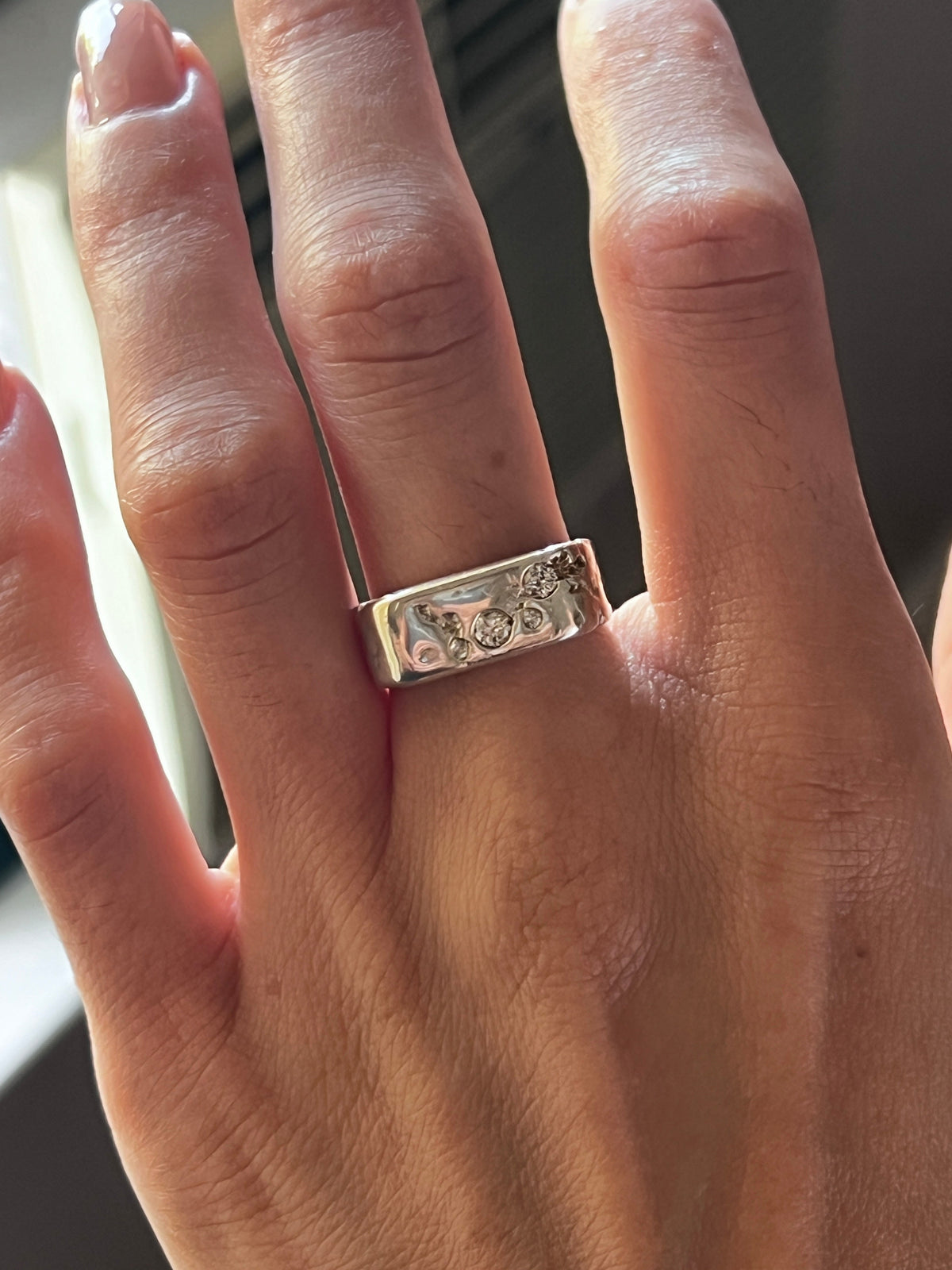Constellation Signet mini, Sterling Silver, White Diamond